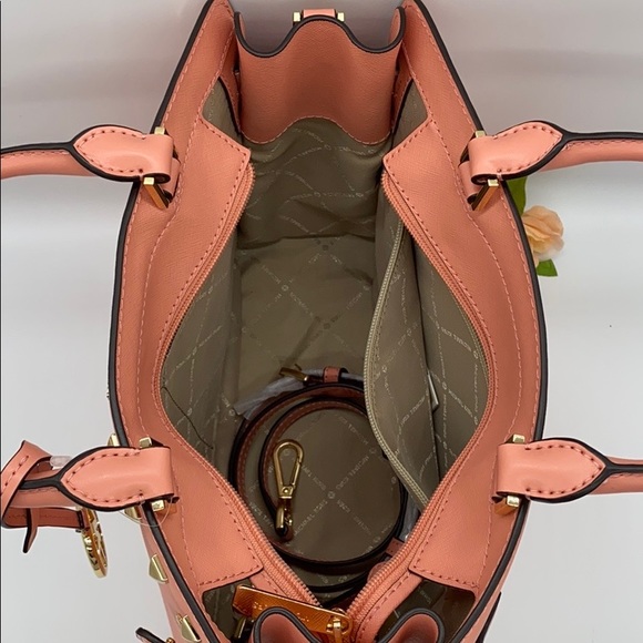 MICHAEL KORS RAYNE MEDIUM EW SATCHEL PEACH - Picture 9 of 16